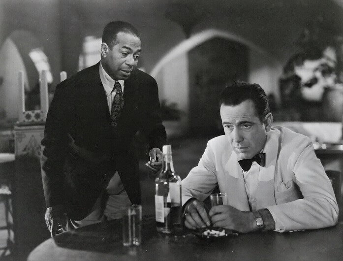 Humphrey Bogart and Dooley Wilson in "Casablanca."